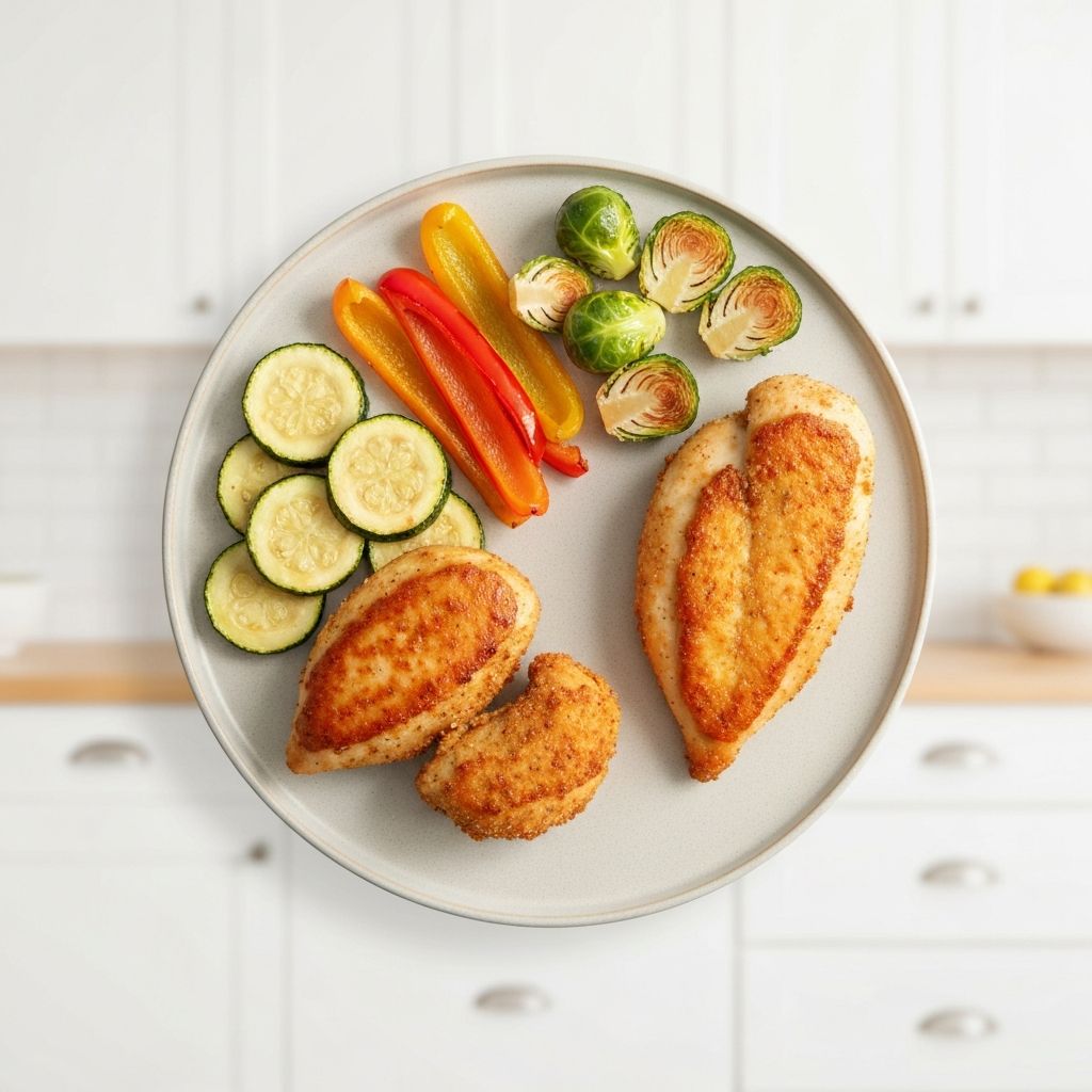 Zdrowe jedzenie przygotowane we frytkownicy beztłuszczowej